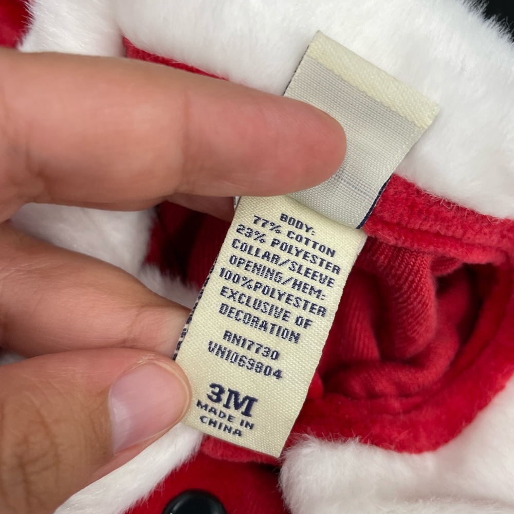 Unisex Santa baby infant 0-3 months vintage Santa outfit - Picture 4 of 9